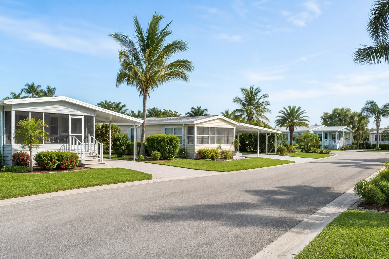 A well-kept Southwest Florida manufactured-home community